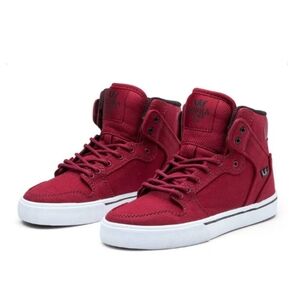 Supra Kids High-Top Sneakers - Burgundy